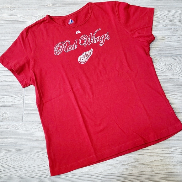 NWT Majestic Womens Detroit Red Wings Tshirts Size XL White NHL Lot of 2 - Picture 5 of 7